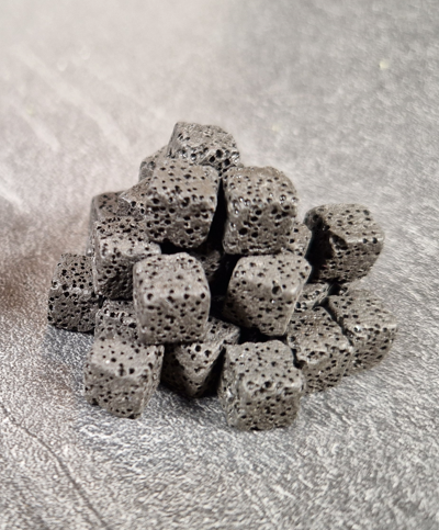 Lavastein Würfel 8x8x8 mm (Grau, Anthrazit für Kohle, Stein)