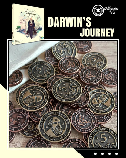 DARWIN'S JOURNEY - Metallmünzen Set