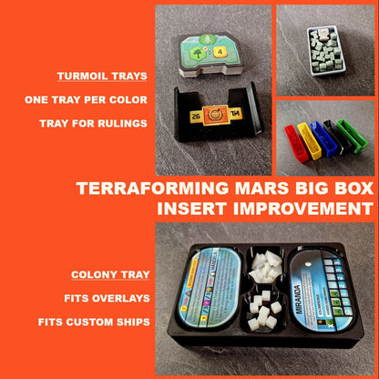TERRAFORMING MARS Big Box Einsatz Verbesserungen (Insert, Inlay, Organizer)
