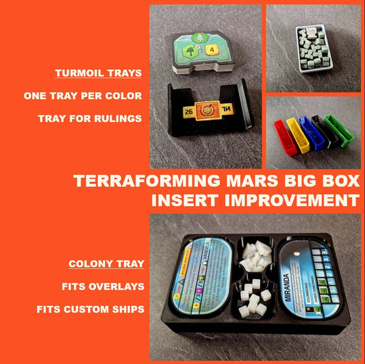 TERRAFORMING MARS Big Box Einsatz Verbesserungen (Insert, Inlay, Organizer)
