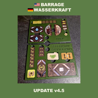 WASSERKRAFT / BARRAGE (Alle Erweiterungen, Promos, Kickstarter) Brettspiel Einsatz, Inlay, Organizer