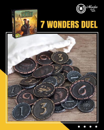 7 WONDERS DUEL - Metallmünzen Set