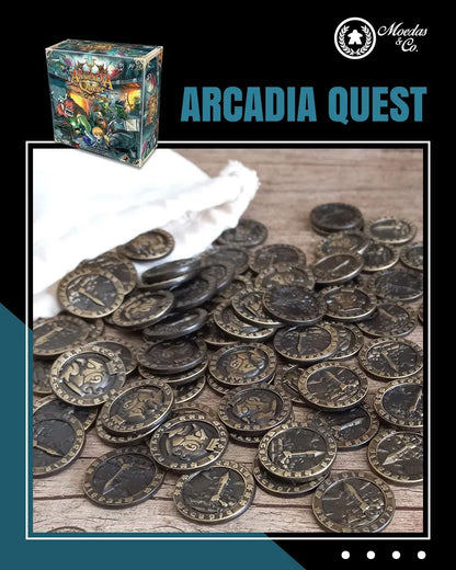 ARCADIA QUEST Metallmünzen Set